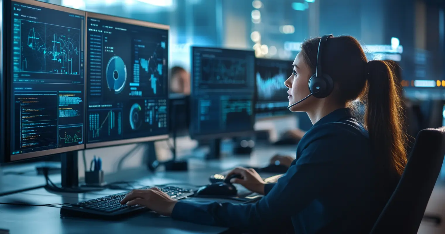 Customer support team and BPO operations — illustrative hero for AI vs human vs hybrid cost guide