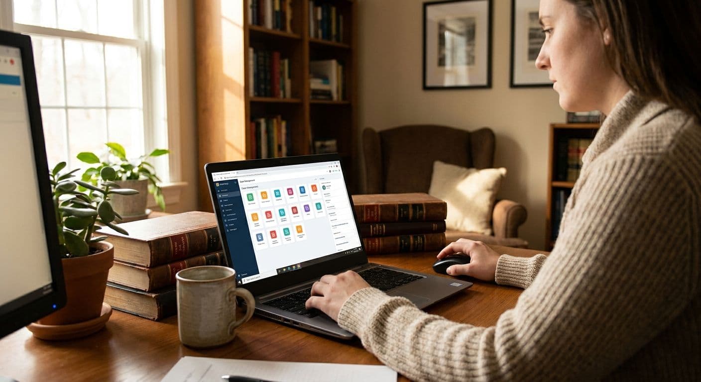 Virtual paralegal organizing legal tasks in case-management software