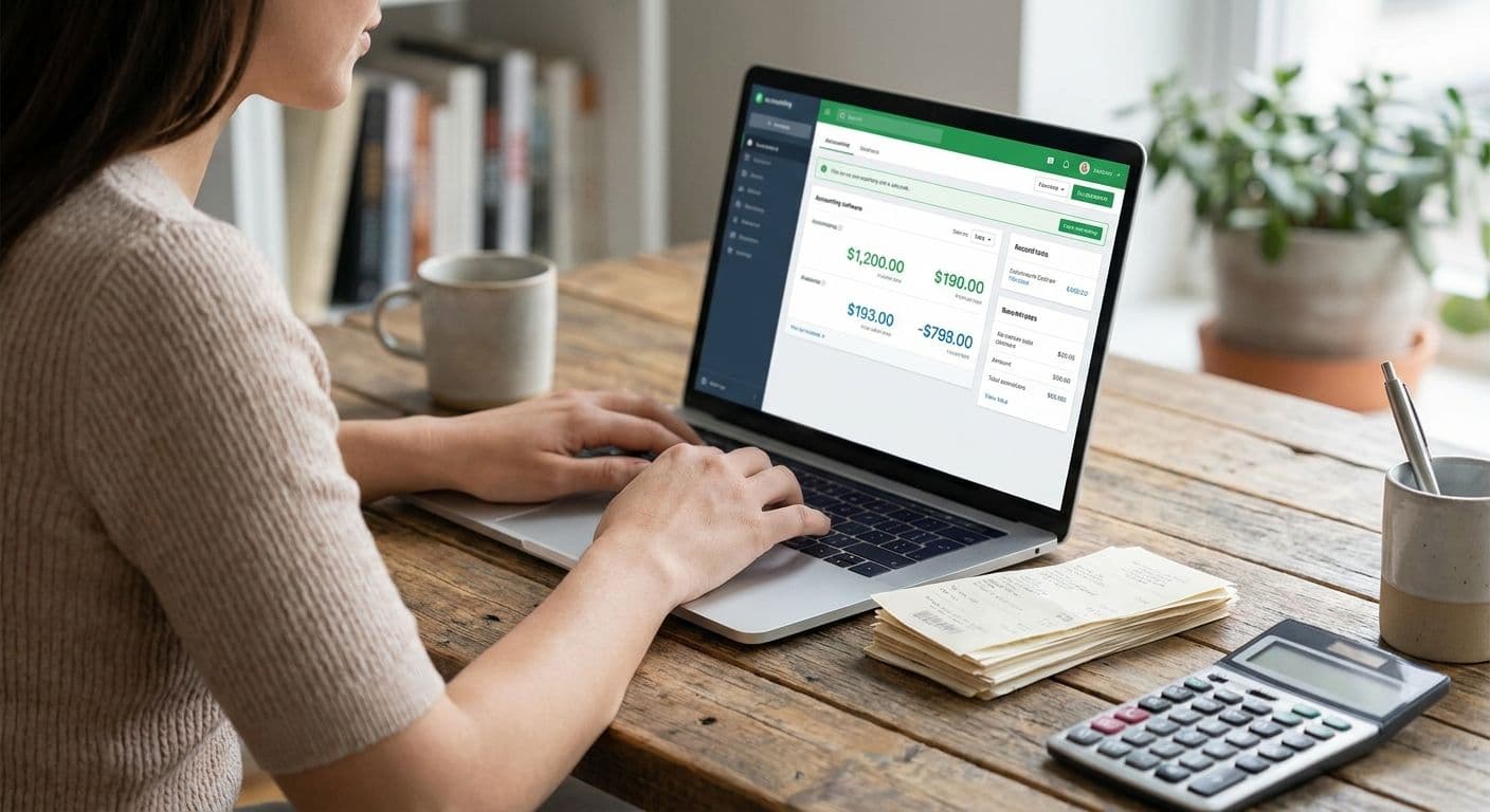 Bookkeeper organizing QuickBooks records — cleanup cost guide